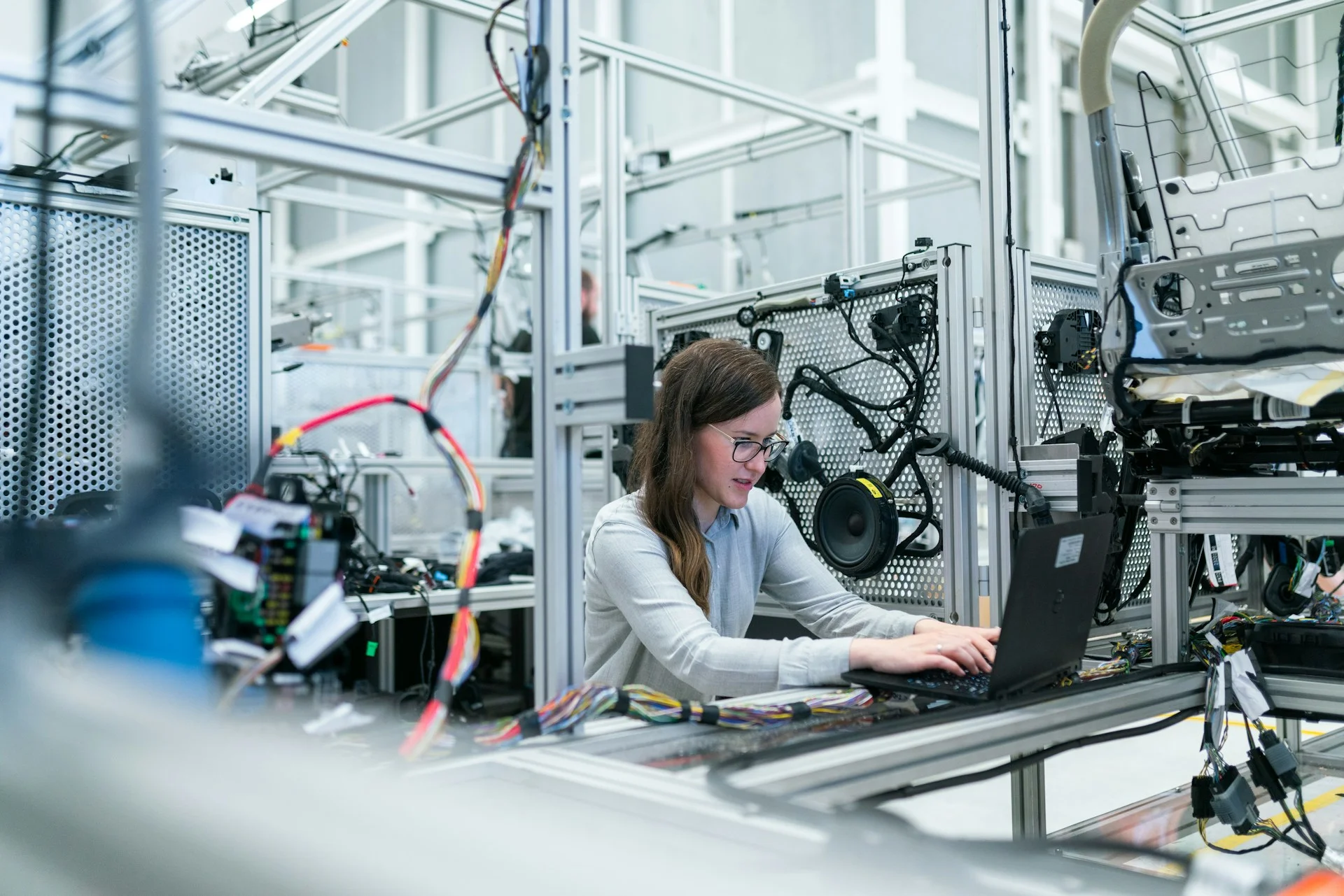 Engineer implementing AI solution
